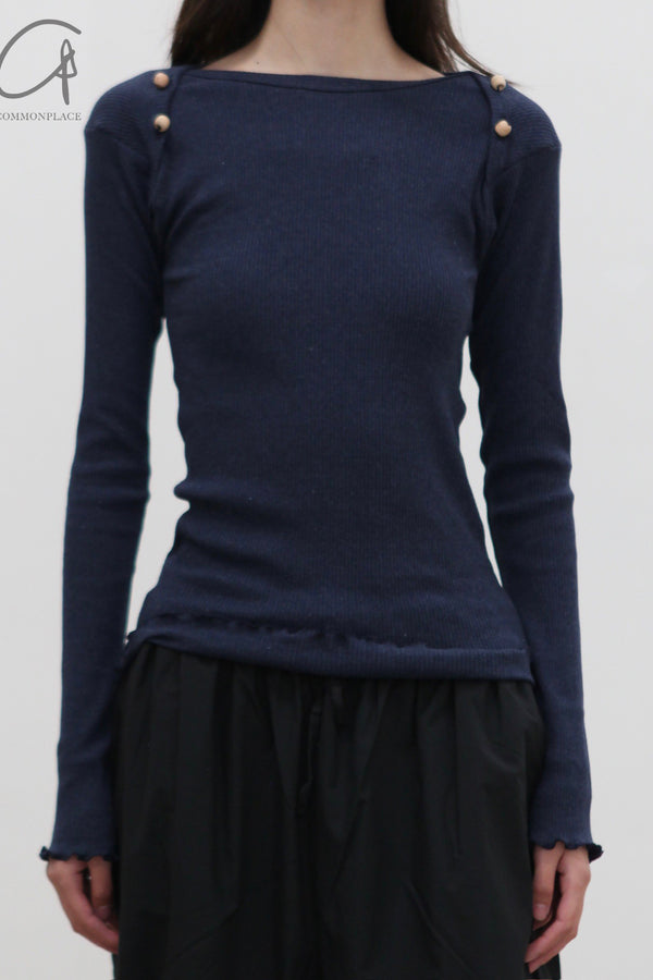 BASERANGE 25 Early Spring DISC Long Sleeve T-Shirt BAS-TODIL-RC-SP25-AMPERA BLUE
